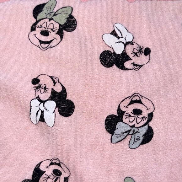 Disney Minnie Mouse Kids Sweatshirt Size 7 Pink & Gray Cotton Blend - Picture 3 of 7